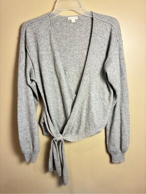 Unsubscribed 100% Cashmere V Neck Wrap Sweater